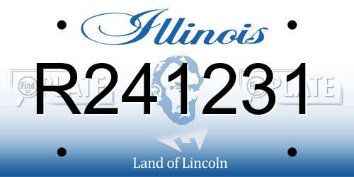 R241231 Illinois License Plate