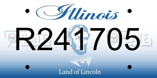 R241705 Illinois License Plate