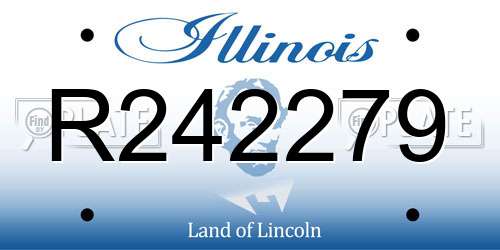 R242279 Illinois License Plate