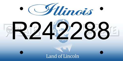 R242288 Illinois License Plate