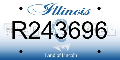 R243696 Illinois License Plate