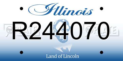 R244070 Illinois License Plate