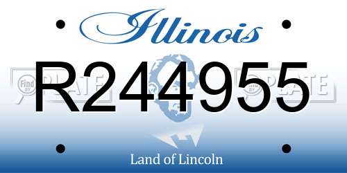 R244955 Illinois License Plate