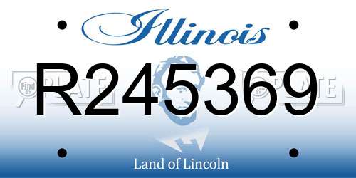 R245369 Illinois License Plate