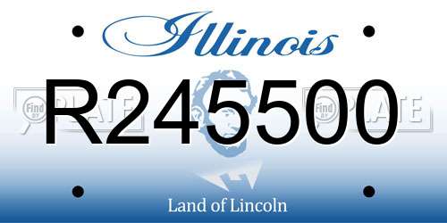 R245500 Illinois License Plate