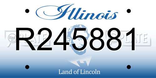 R245881 Illinois License Plate