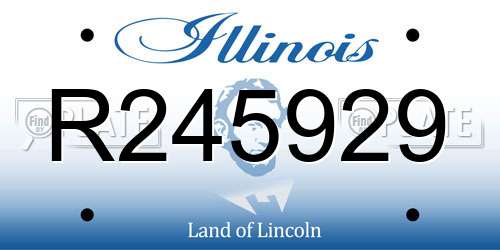 R245929 Illinois License Plate