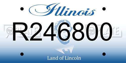 R246800 Illinois License Plate