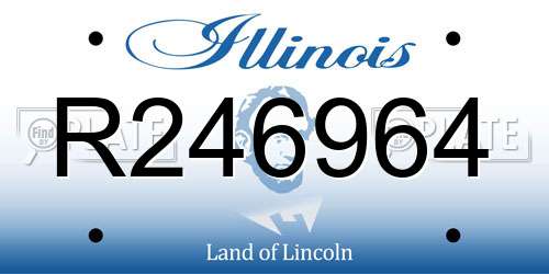 R246964 Illinois License Plate