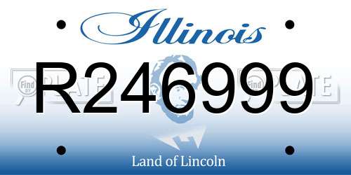 R246999 Illinois License Plate