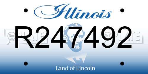 R247492 Illinois License Plate
