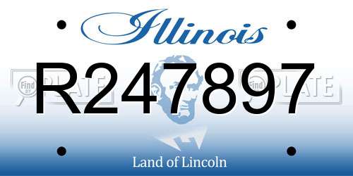 R247897 Illinois License Plate