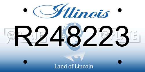 R248223 Illinois License Plate