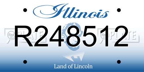 R248512 Illinois License Plate