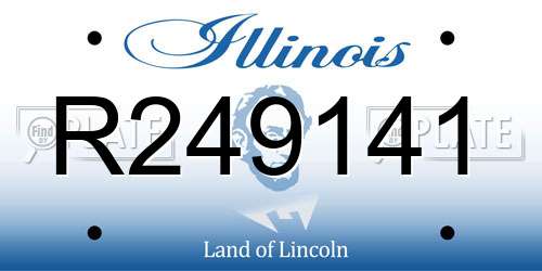 R249141 Illinois License Plate
