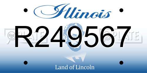 R249567 Illinois License Plate