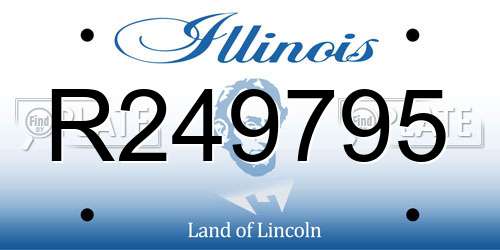 R249795 Illinois License Plate