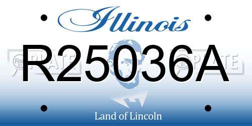R25036A Illinois License Plate