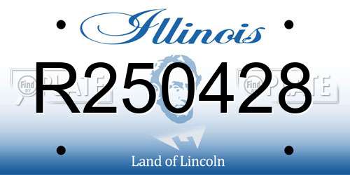 R250428 Illinois License Plate