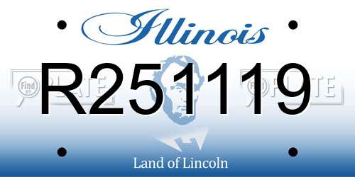 R251119 Illinois License Plate