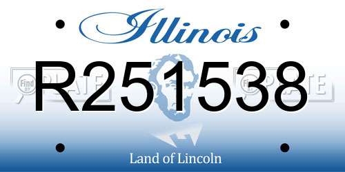 R251538 Illinois License Plate
