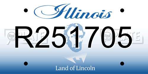 R251705 Illinois License Plate