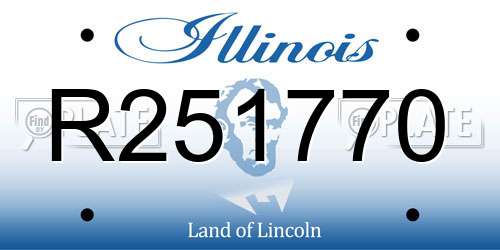 R251770 Illinois License Plate