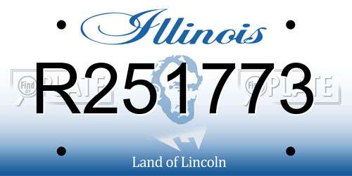 R251773 Illinois License Plate