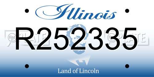 R252335 Illinois License Plate