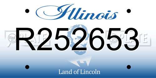 R252653 Illinois License Plate