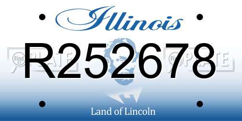 R252678 Illinois License Plate