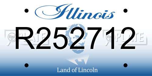 R252712 Illinois License Plate