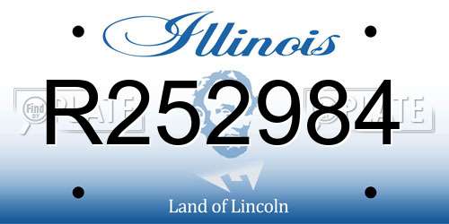 R252984 Illinois License Plate