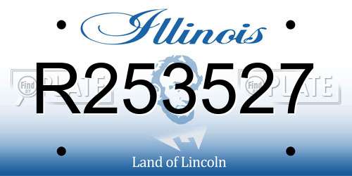 R253527 Illinois License Plate