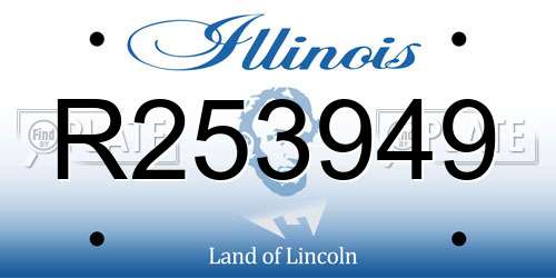 R253949 Illinois License Plate