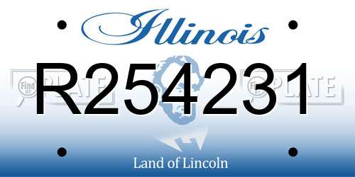 R254231 Illinois License Plate