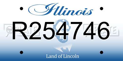 R254746 Illinois License Plate