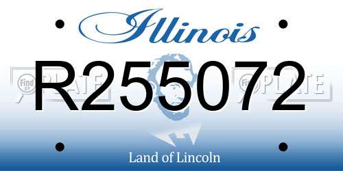 R255072 Illinois License Plate