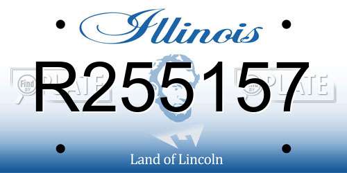 R255157 Illinois License Plate
