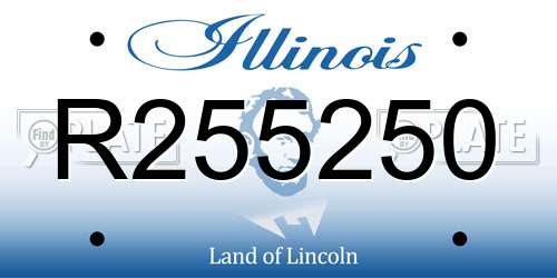 R255250 Illinois License Plate