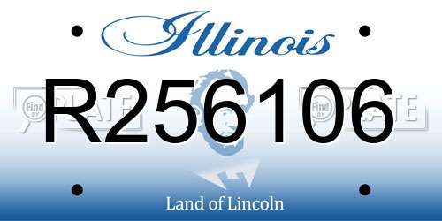 R256106 Illinois License Plate