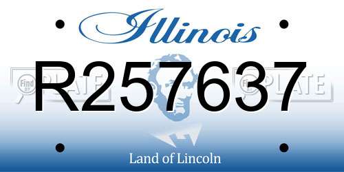 R257637 Illinois License Plate