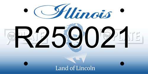 R259021 Illinois License Plate