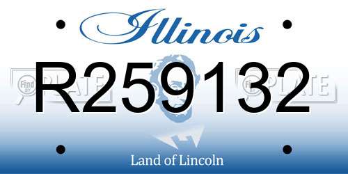 R259132 Illinois License Plate