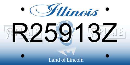 R25913Z Illinois License Plate