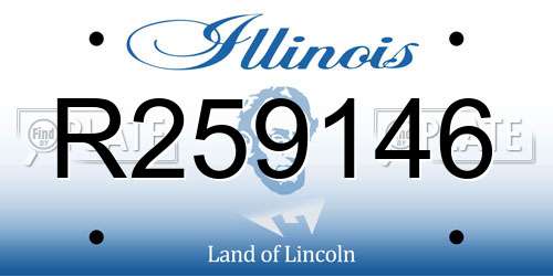 R259146 Illinois License Plate