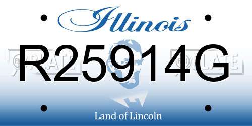 R25914G Illinois License Plate