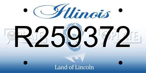 R259372 Illinois License Plate