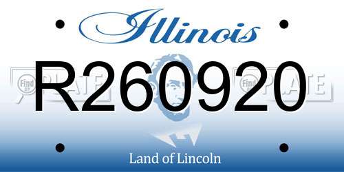 R260920 Illinois License Plate