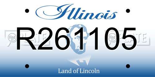 R261105 Illinois License Plate